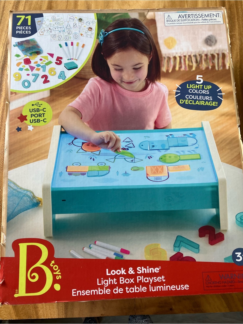 B. Toys - Look & Shine - Educational Light Box Playset - 71-Pieces Set for Art
